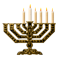 1st night Hanukkah manorah